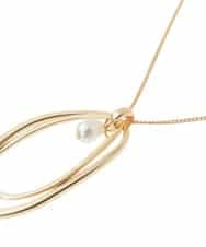 KS2GD27021 a.v.v(アー・ヴェ・ヴェ) パール付きワントップネックレス ゴールド