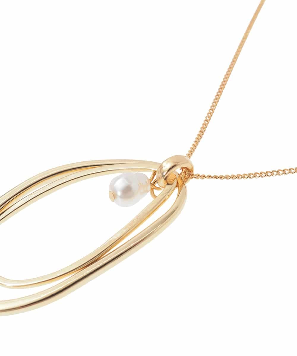 KS2GD27021 a.v.v(アー・ヴェ・ヴェ) パール付きワントップネックレス ゴールド