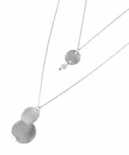 KS2GD44019 a.v.v(アー・ヴェ・ヴェ) サークルプレート２レン２ＷＡＹネックレス シルバー