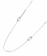KS2GD48029 a.v.v(アー・ヴェ・ヴェ) クリアパーツネックレス シルバー