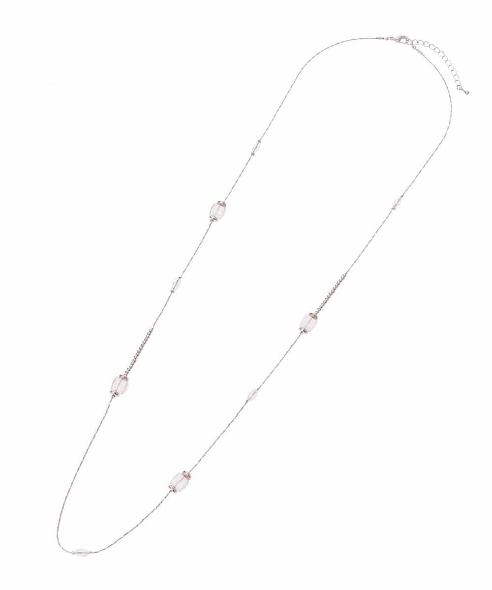 KS2GD48029 a.v.v(アー・ヴェ・ヴェ) クリアパーツネックレス シルバー
