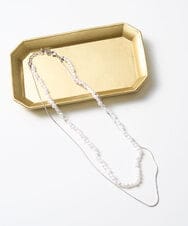 KS2GV22019 a.v.v(アー・ヴェ・ヴェ) パールコンビ二連ネックレス シルバー