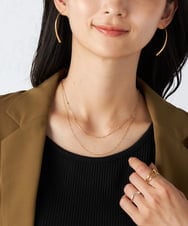 KS2JA01021 a.v.v(アー・ヴェ・ヴェ) 変形ダブルチェーンネックレス ゴールド