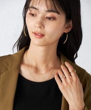 KS2JA01021 a.v.v(アー・ヴェ・ヴェ) 変形ダブルチェーンネックレス ゴールド