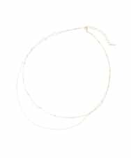 KS2JA01021 a.v.v(アー・ヴェ・ヴェ) 変形ダブルチェーンネックレス ゴールド