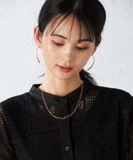 KS2JA03021 a.v.v(アー・ヴェ・ヴェ) ダブルチェーンネックレス ゴールド