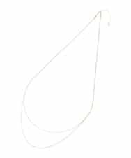 KS2JJ04016 a.v.v(アー・ヴェ・ヴェ) ２連シンプルチェーンネックレス ゴールド
