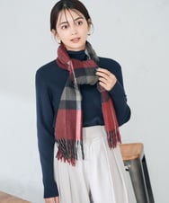 KS3AD04029 a.v.v(アー・ヴェ・ヴェ) チェック柄シアバターストール ネイビー