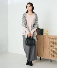 KS3AD04029 a.v.v(アー・ヴェ・ヴェ) チェック柄シアバターストール ネイビー
