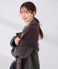 KS3AG01029 a.v.v(アー・ヴェ・ヴェ) 三角 ニットストール ブラウン