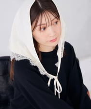 KS3AG02029 a.v.v(アー・ヴェ・ヴェ) レース三角ストール ブラウン