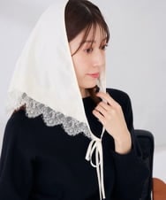 KS3AG02029 a.v.v(アー・ヴェ・ヴェ) レース三角ストール ブラウン