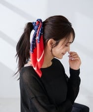 KS3GD01034 a.v.v(アー・ヴェ・ヴェ) シルクスカーフ レッド