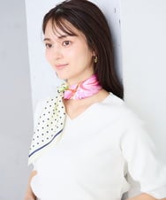 KS3GD01034 a.v.v(アー・ヴェ・ヴェ) シルクスカーフ アイボリー