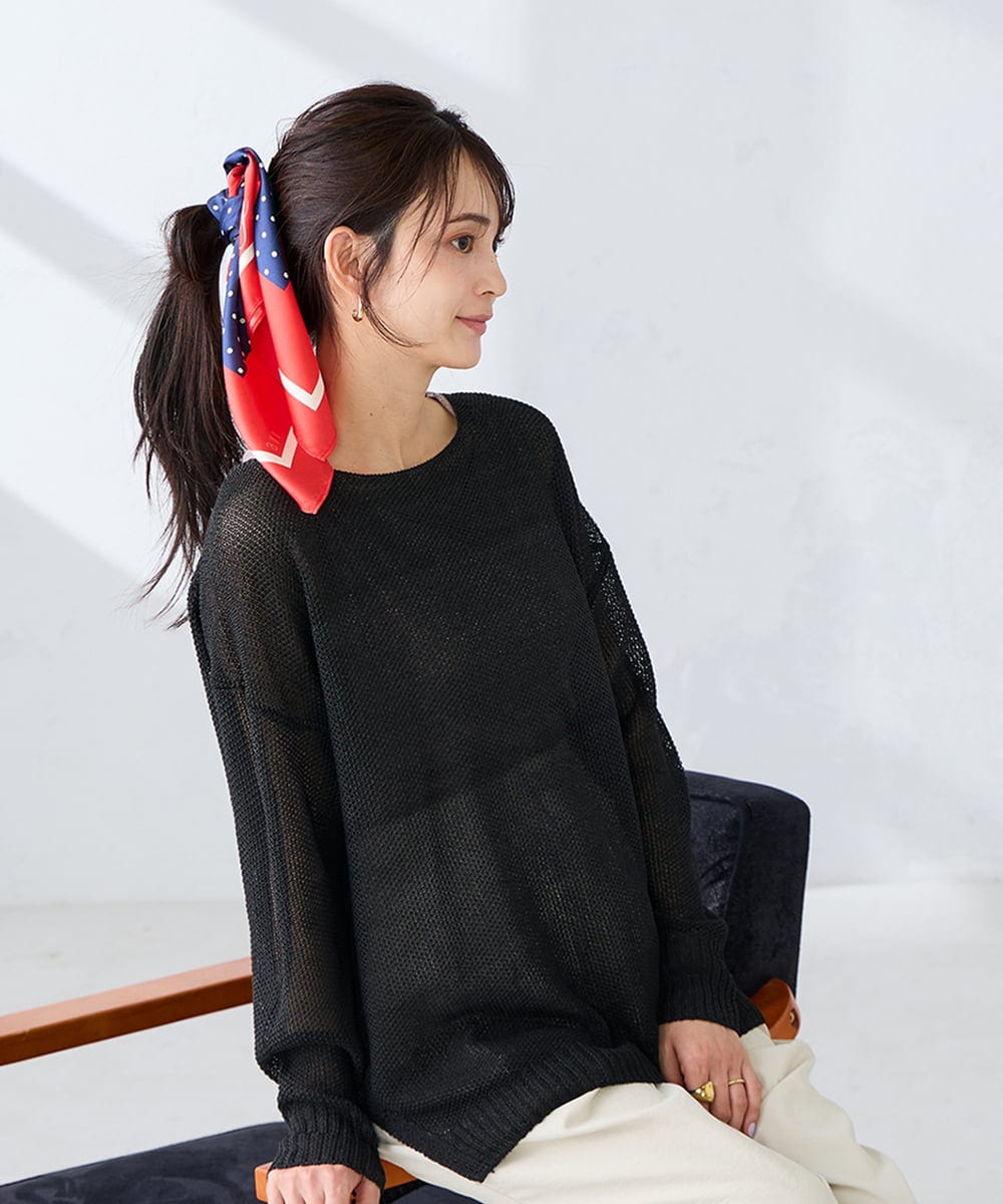 KS3GD01034 a.v.v(アー・ヴェ・ヴェ) シルクスカーフ アイボリー