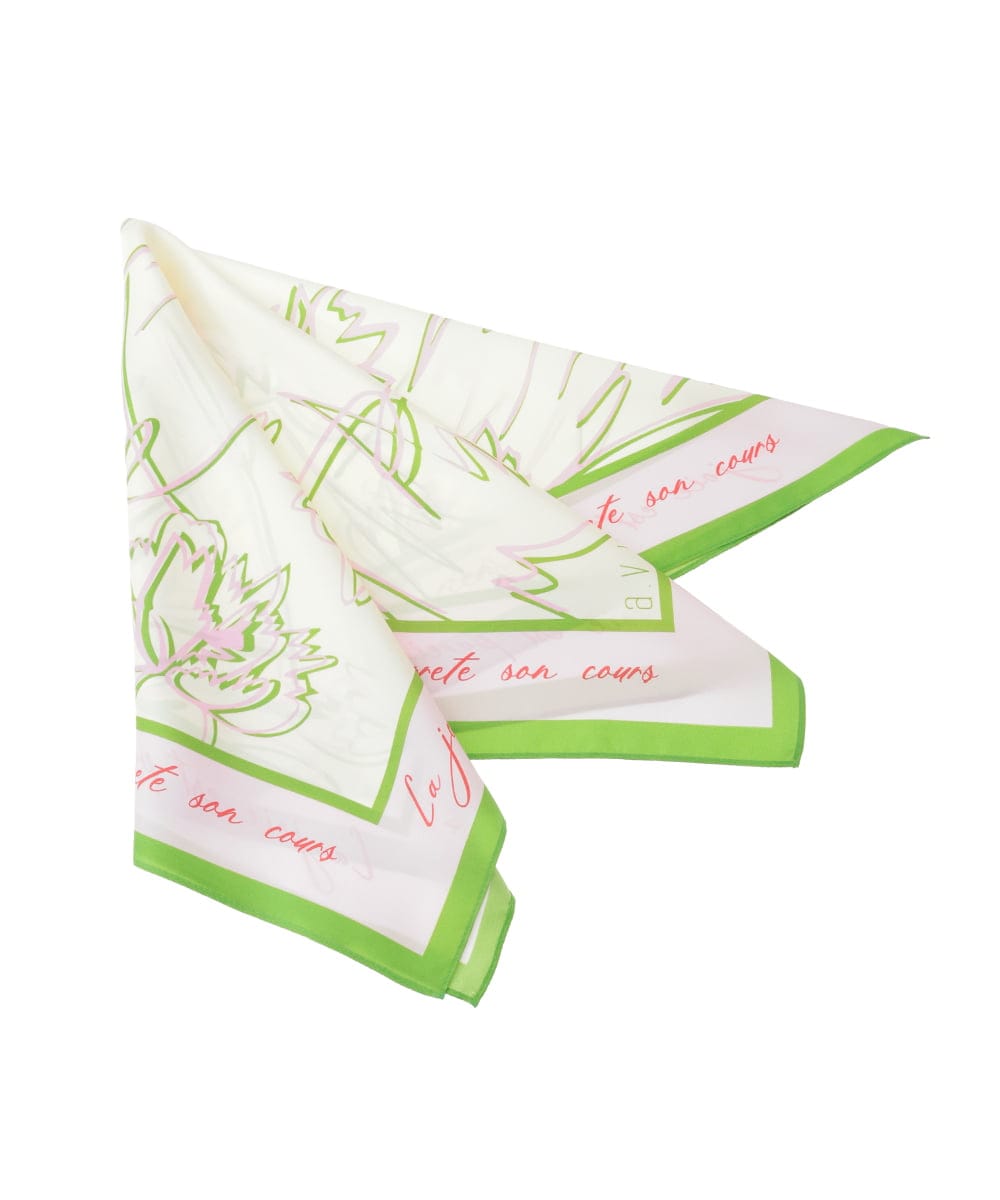 KS3GD01034 a.v.v(アー・ヴェ・ヴェ) シルクスカーフ アイボリー