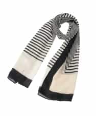 KS3GD02029 a.v.v(アー・ヴェ・ヴェ) 大判ストール ブラック