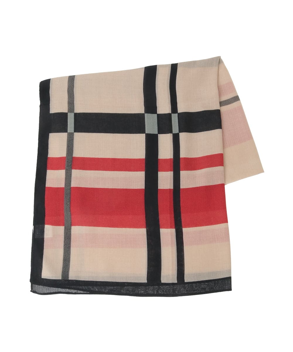 KS3GD03029 a.v.v(アー・ヴェ・ヴェ) 大判ストール グレー