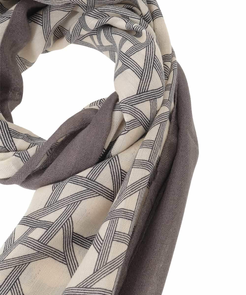 KS3GD03029 a.v.v(アー・ヴェ・ヴェ) 大判ストール グレー