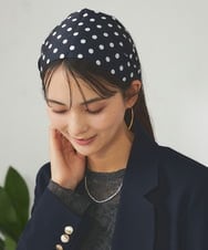 KS3JA02024 a.v.v(アー・ヴェ・ヴェ) ボウタイスカーフシュシュセット ネイビー