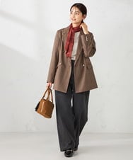 KS3JA02024 a.v.v(アー・ヴェ・ヴェ) ボウタイスカーフシュシュセット ネイビー