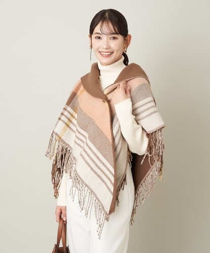 KS3JS20044 a.v.v リバーシブルポンチョ