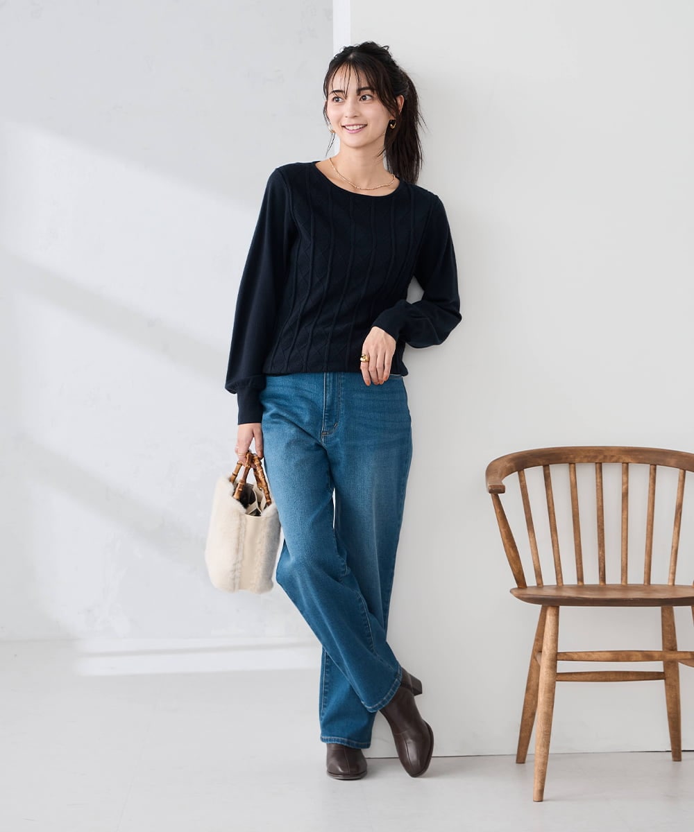 KS5AD19069 a.v.v(アー・ヴェ・ヴェ) バンブーハンドルファーバッグ ベージュ