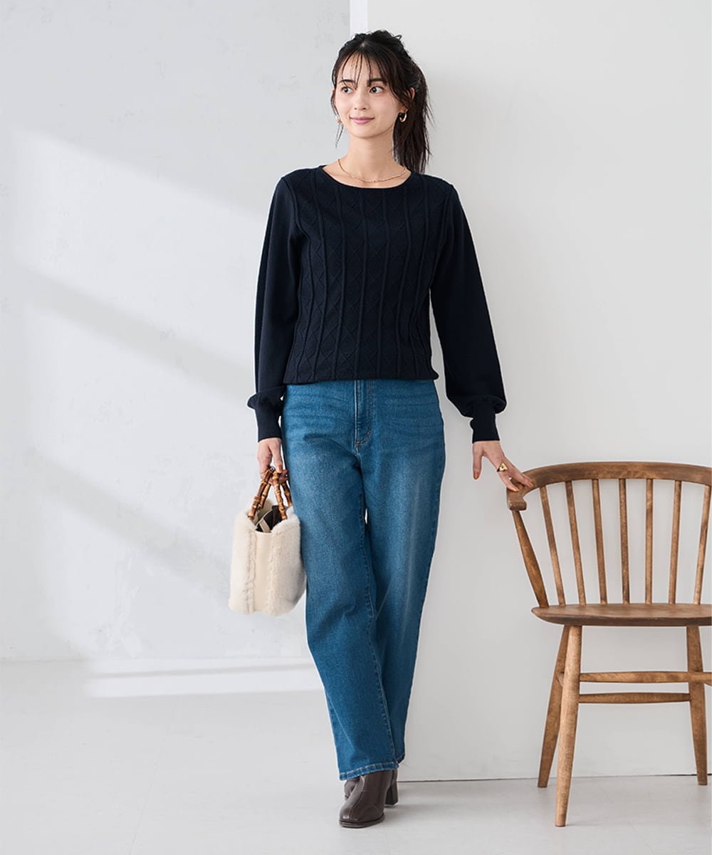 KS5AD19069 a.v.v(アー・ヴェ・ヴェ) バンブーハンドルファーバッグ ベージュ