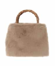 KS5AD19069 a.v.v(アー・ヴェ・ヴェ) バンブーハンドルファーバッグ ベージュ