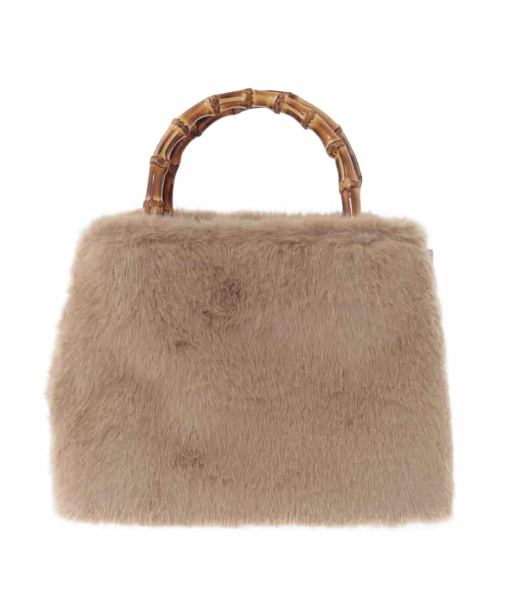 KS5AD19069 a.v.v(アー・ヴェ・ヴェ) バンブーハンドルファーバッグ ベージュ