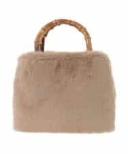 KS5AD19069 a.v.v(アー・ヴェ・ヴェ) バンブーハンドルファーバッグ ベージュ