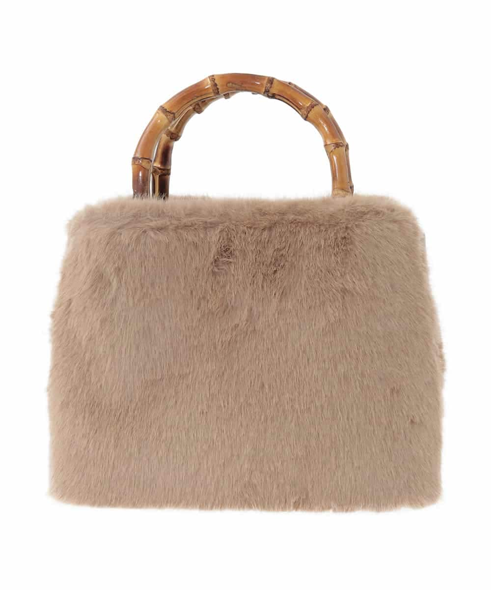 KS5AD19069 a.v.v(アー・ヴェ・ヴェ) バンブーハンドルファーバッグ ベージュ