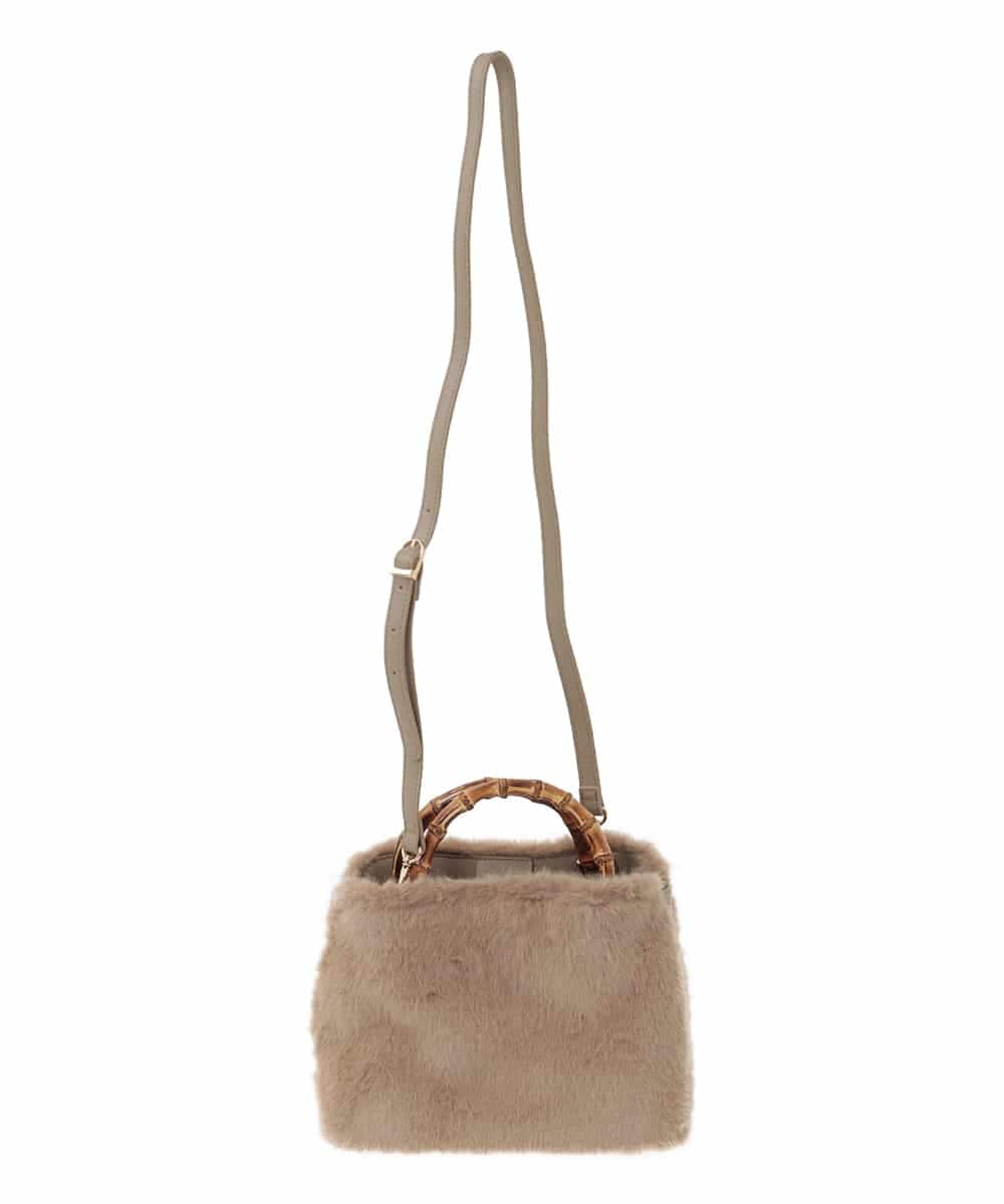 KS5AD19069 a.v.v(アー・ヴェ・ヴェ) バンブーハンドルファーバッグ ベージュ