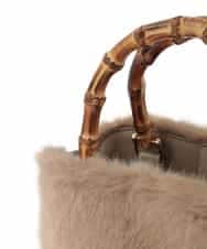 KS5AD19069 a.v.v(アー・ヴェ・ヴェ) バンブーハンドルファーバッグ ベージュ