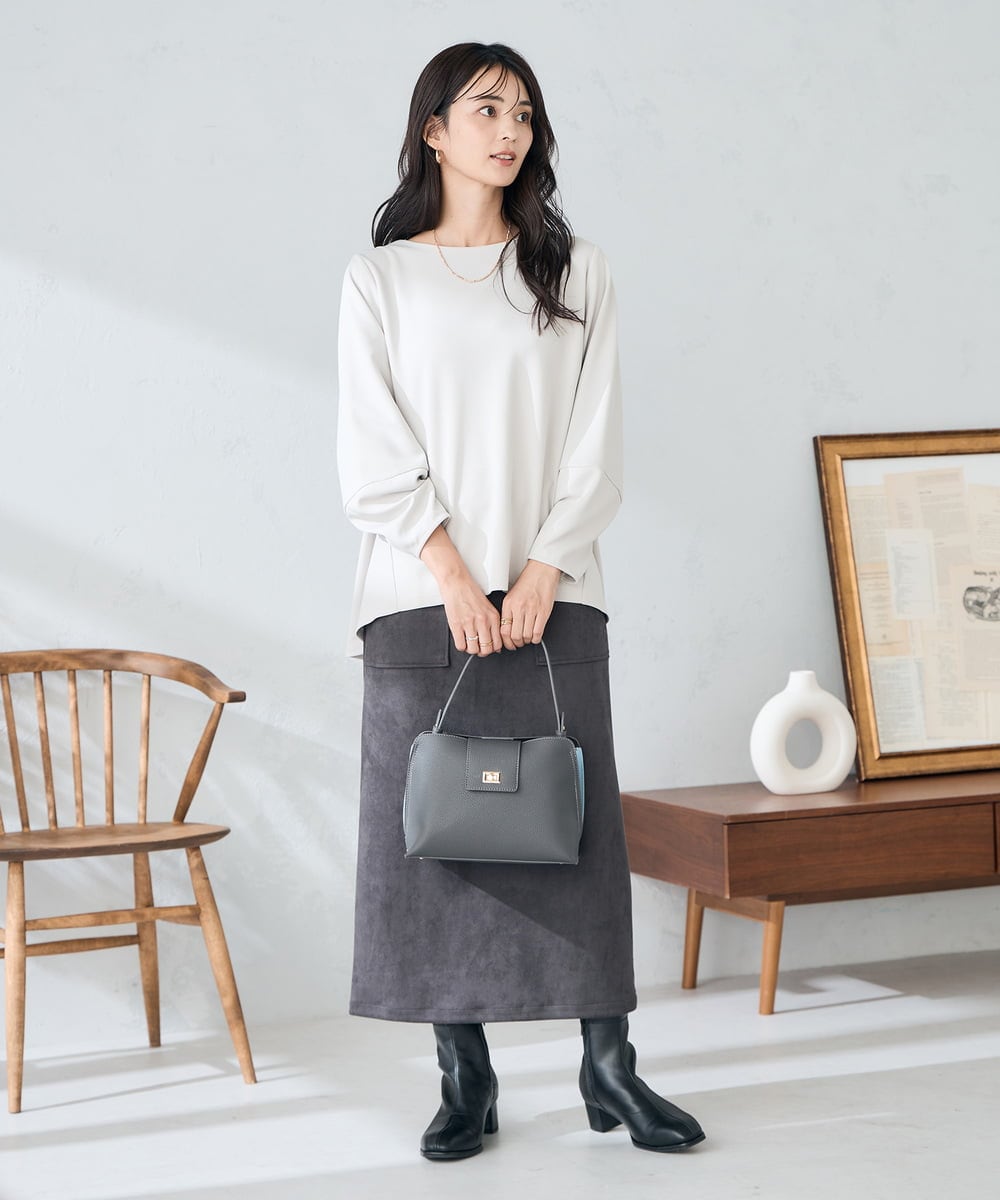 KS5AD20059 a.v.v(アー・ヴェ・ヴェ) バイカラービットバッグ アイボリー