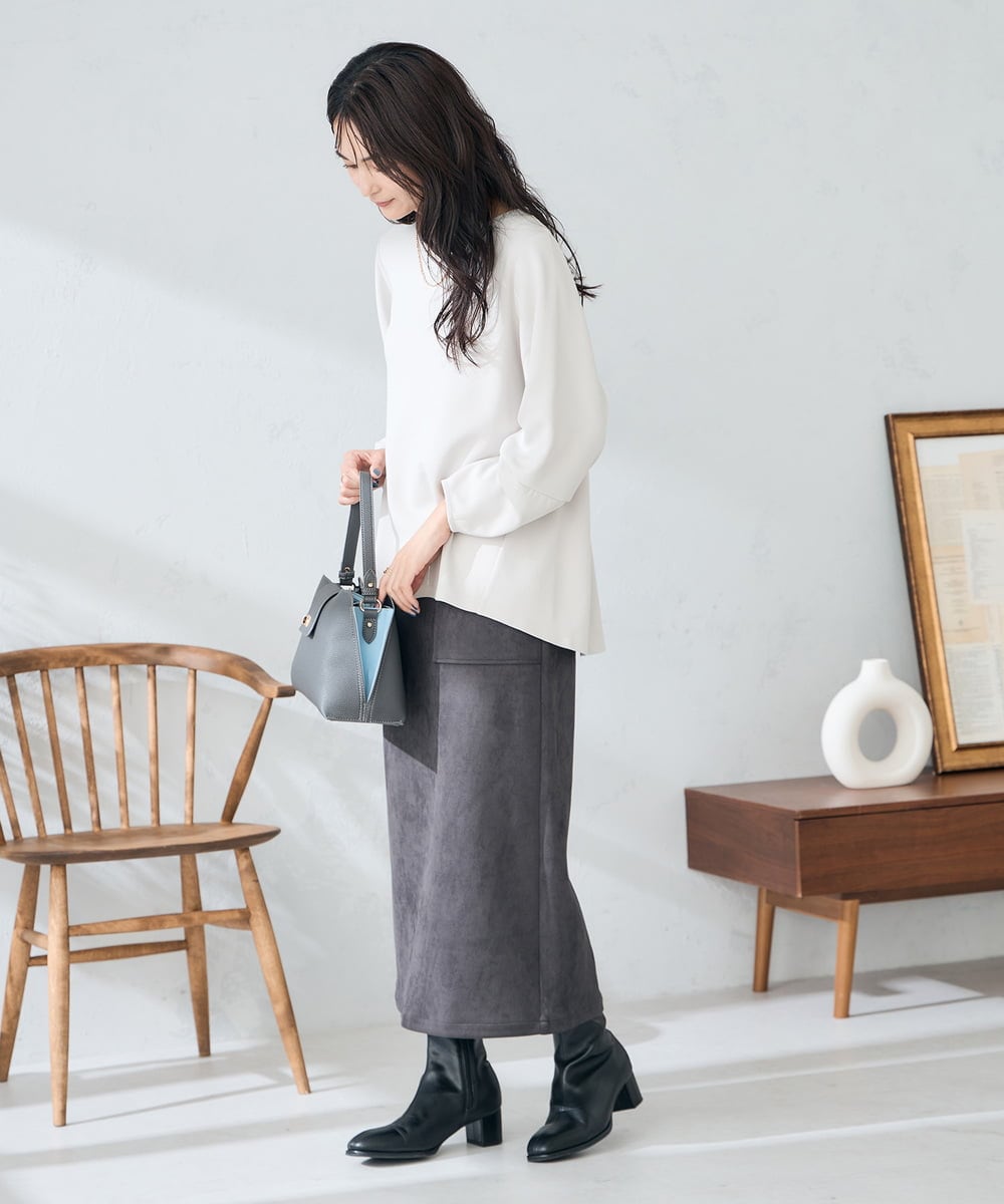 KS5AD20059 a.v.v(アー・ヴェ・ヴェ) バイカラービットバッグ アイボリー