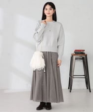 KS5AD22036 a.v.v(アー・ヴェ・ヴェ) シャギー巾着ショルダーバッグ グレージュ