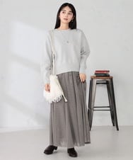 KS5AD22036 a.v.v(アー・ヴェ・ヴェ) シャギー巾着ショルダーバッグ グレージュ