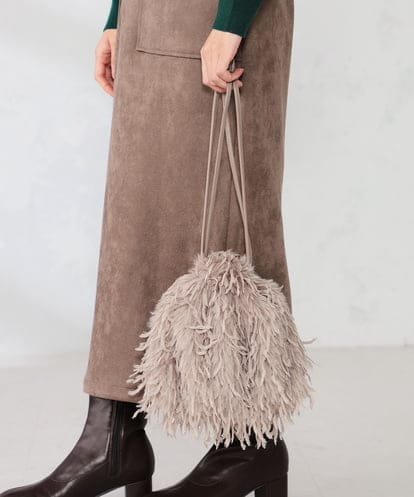 KS5AD22036 a.v.v シャギー巾着ショルダーバッグ