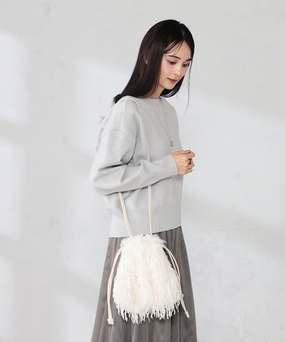 KS5AD22036 a.v.v シャギー巾着ショルダーバッグ