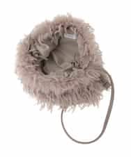 KS5AD22036 a.v.v(アー・ヴェ・ヴェ) シャギー巾着ショルダーバッグ グレージュ