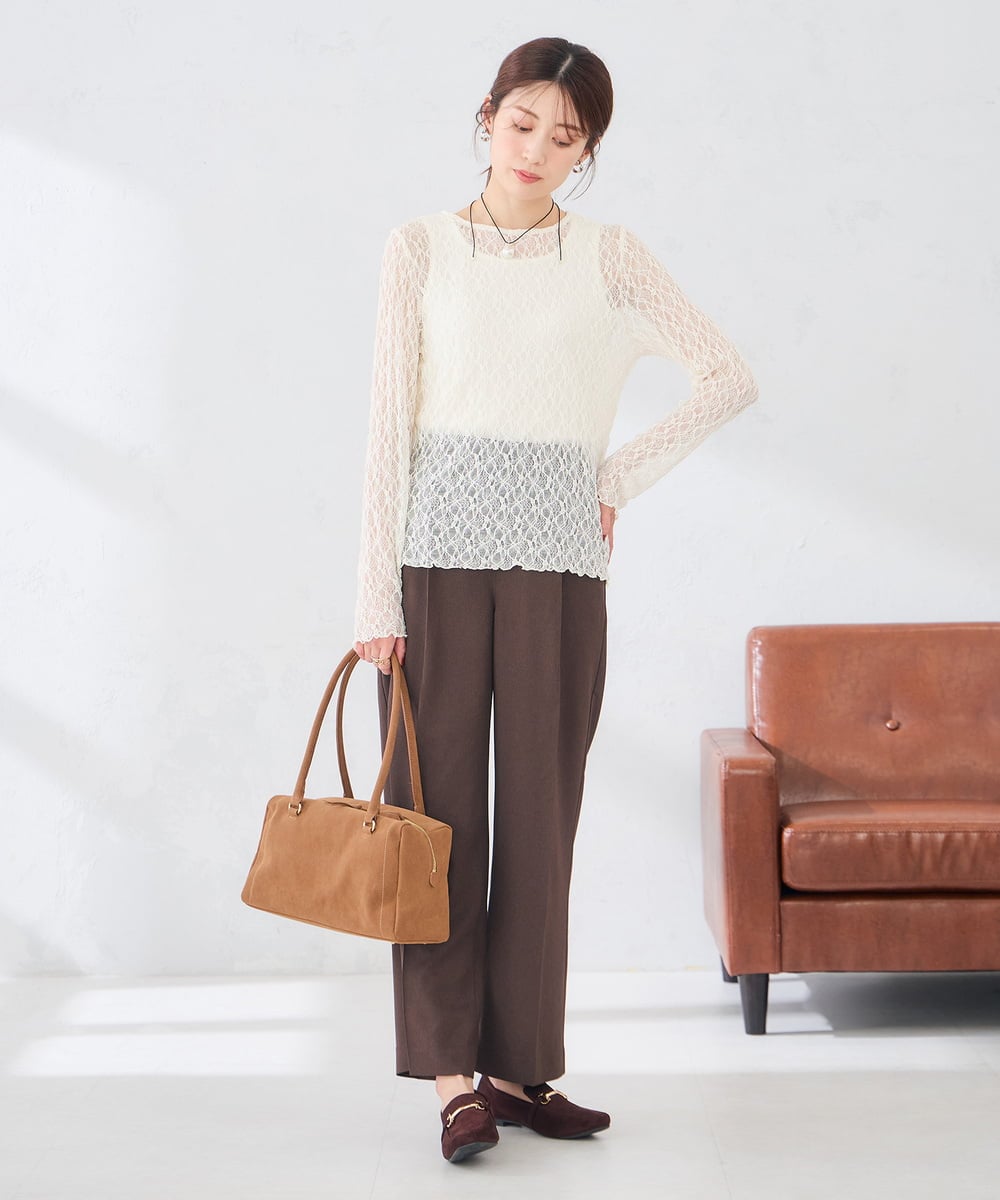 KS5AG03064 a.v.v(アー・ヴェ・ヴェ) ワイドボストンバッグ ベージュ
