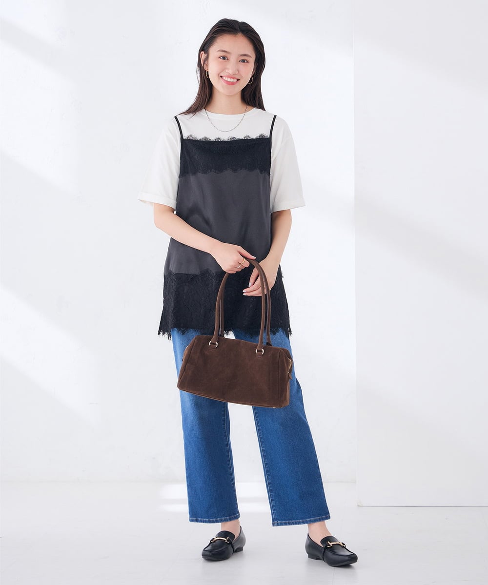 KS5AG03064 a.v.v(アー・ヴェ・ヴェ) ワイドボストンバッグ ベージュ