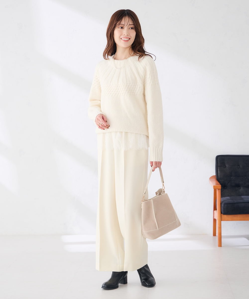 KS5AG04059 a.v.v(アー・ヴェ・ヴェ) ハンドバッグ アイボリー