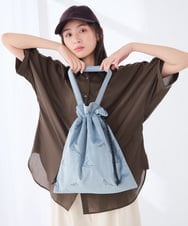 KS5AG05045 a.v.v(アー・ヴェ・ヴェ) 刺繍トートバッグ ライトブルー
