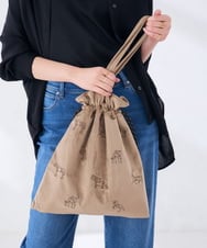 KS5AG05045 a.v.v(アー・ヴェ・ヴェ) 刺繍トートバッグ ベージュ