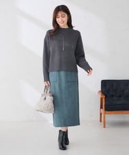 KS5AG09059 a.v.v(アー・ヴェ・ヴェ) カーリーファー トート バッグ ネイビー