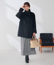 KS5AG09059 a.v.v(アー・ヴェ・ヴェ) カーリーファー トート バッグ ネイビー