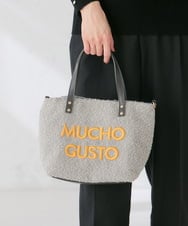 KS5AG10059 a.v.v(アー・ヴェ・ヴェ) ロゴ刺繍 トートバッグ ライトグレー