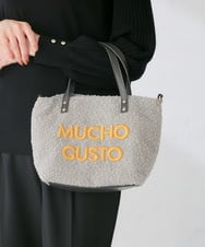 KS5AG10059 a.v.v(アー・ヴェ・ヴェ) ロゴ刺繍 トートバッグ ライトグレー